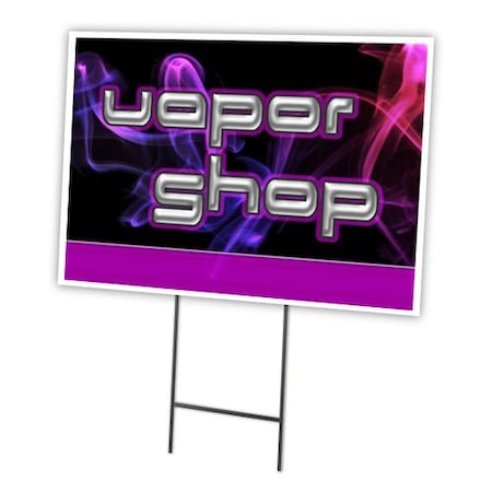 Signmission Vapor Shop Yard Sign & Stake outdoor plastic coroplast window, C-1216-DS-Vapor Shop C-1216-DS-Vapor Shop